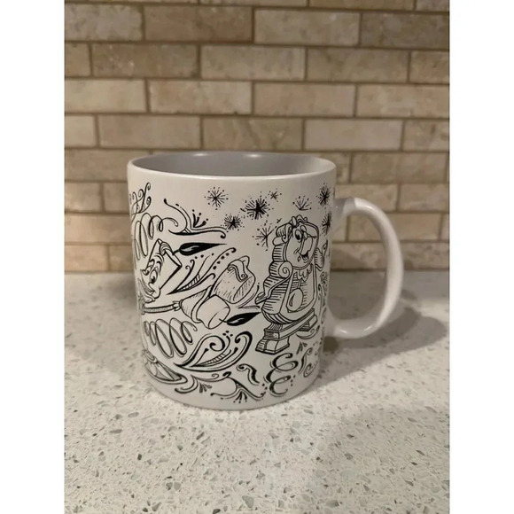 Disney Parks Matte White Beauty and The Beast Be Our Guest Coffee Mug - Picture 3 of 5